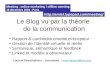 [Meetin] Blog et théorie de la communication