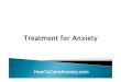 Treatment for Anxiety