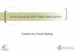 Food Product with False Description & Ordinances 2013