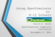 OSCC14: Using OpenSimulator in K-12 Schools