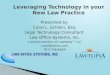 Carol Schlein Presentation Leveraging Technology in your new law practice