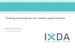 Testowanie aplikacji mobilnych (IxDA 2012)