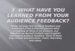 Audience feedback presentation