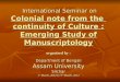 Manuscript Heritage of Barak Valley in Assam by Jayanti Chakravorty, Library and Information Science Professional