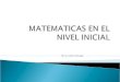 Matematicas en el nivel inicial  ed.rural