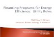 Financing Programs for Energy Efficiency: Utility Roles