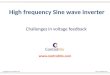 High frequency Sine wave inverter -Challenges in voltage feedback