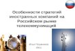 Strategy specifics of telecom companies on the Russian market