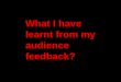 Audience feedback media coursework