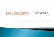PM Programs – TabWare
