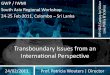 Transboundary Issues from and International Perspective, by Prof, Patricia Wouters