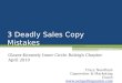 3 Deadly Mistakes of Sales Copy