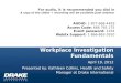 Workplace Investigation 2012 Webinar