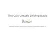Unsafe Driving - CSA Basic Training