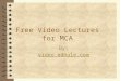 Free video lectures for mca