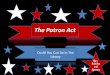 Project 3: The Patron Act