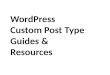 WordPress Custom Post Type Guides & Resources