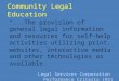 Introduction to community legal education