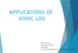 Sonic log and its applications