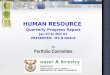 HUMAN RESOURCE Quarterly Progress Report