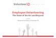 Employee Volunteering, The State of the Art and Beyond