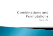 Combinations and permutations(1)