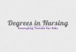Degrees in Nursing - Emerging Trends for RNs