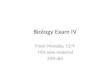 Biology exam iv for dec 9-2013 monday [self quizzes] [all lecture notes]