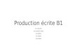 Production écrite b1