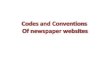 Codes and Conventions of newspaper websites