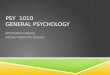 PSY 1010 - General Psychology