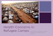 Finalslides health concerns in refugee camps   group one presentation