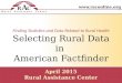 Selecting Rural Data in American Factfinder