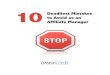10 Deadliest Mistakes to Avoid as an Affiliate Manager