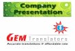 Gem translators   company presentation