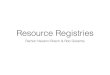 Resource registries plone conf 2014