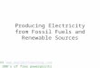 Fossil fuels and alternative energies