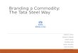 Branding a Commodity: The Tata Steel Way