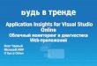 Application insights for visual studio online