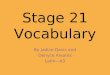 Stage 21 Vocabulary Final No English