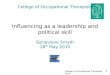 Influencing as a leadership and political skill