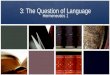 Hermeneutics lesson 3   question of language
