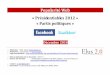 [Décembre 2010] Popularité Web des présidentiables 2012 et des partis politiques sur Facebook et Twitter