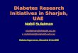 Diabetes Research Initiatives in Sharjah, UAE