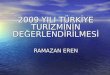 2009 Yılı Türkiye Turizmi