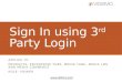 Sign in using 3rd party login