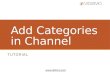 Add Categories in Channel