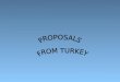 Proposals from Turkey