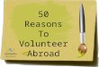 50 reasons to volunteer