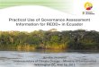 Practical Use of Governance Assessment Information for REDD+ in Ecuador
